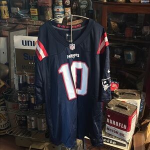 Nike Navy and Red Patriots QB Jones Jersey